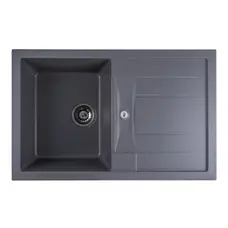 Гранітна мийка для кухні Platinum 7850 TROYA матова Сірий мусон