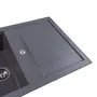 Гранітна мийка для кухні Platinum 7850 TROYA матова Сірий мусон