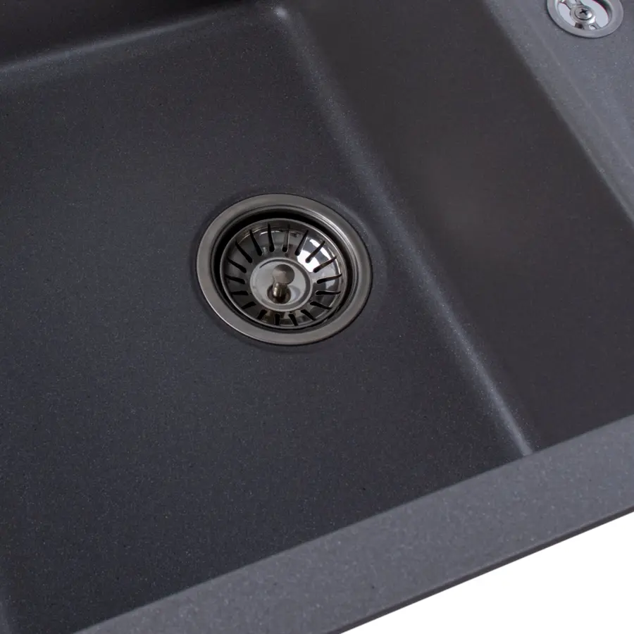 Гранітна мийка для кухні Platinum 7850 TROYA матова Сірий мусон