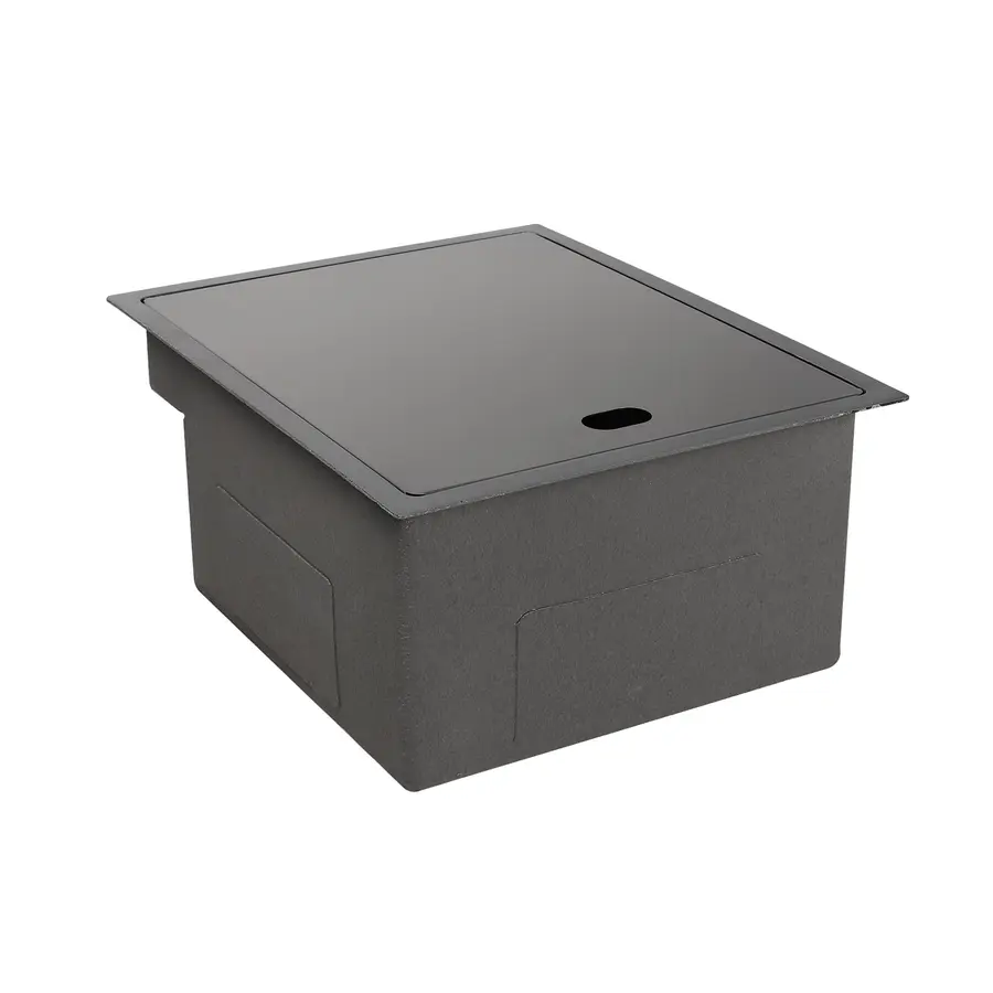 Кухонна прихована мийка Platinum Handmade PVD чорна 400х500х220 (змішувач в комплекті)