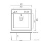 Кухонна прихована мийка Platinum Handmade PVD чорна 400х500х220 (змішувач в комплекті)