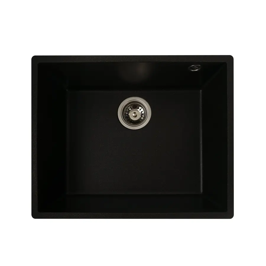 Гранітна мийка для кухні Platinum 5444 OASIS матова Чорна GOLD