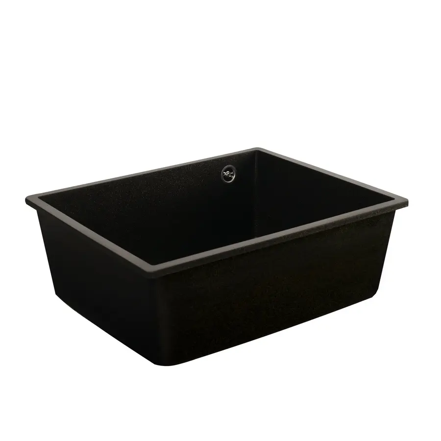 Гранітна мийка для кухні Platinum 5444 OASIS матова Чорна GOLD