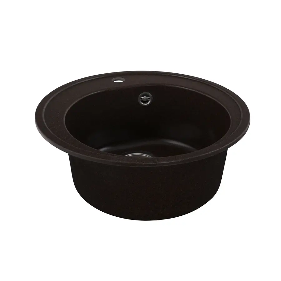 Гранітна мийка для кухні Platinum 510 LUNA матова Шоколад