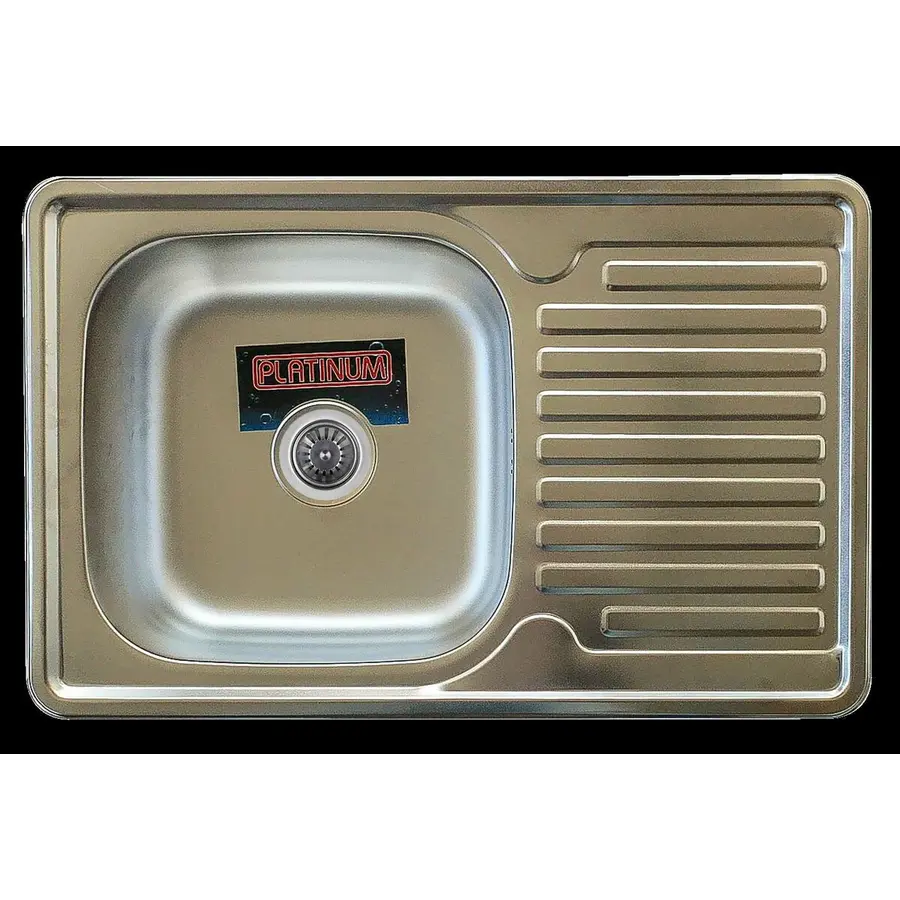 Кухонна мийка з нержавіючої сталі Platinum ДЕКОР 7850 (0,8/180 мм)