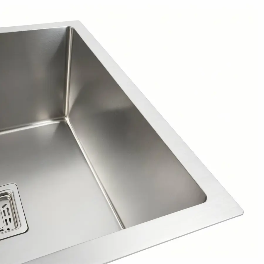 Кухонная мойка нержавейка Platinum Handmade 78х50 R (одно отверстие, квадратный сифон, 3,0/1,0 мм)