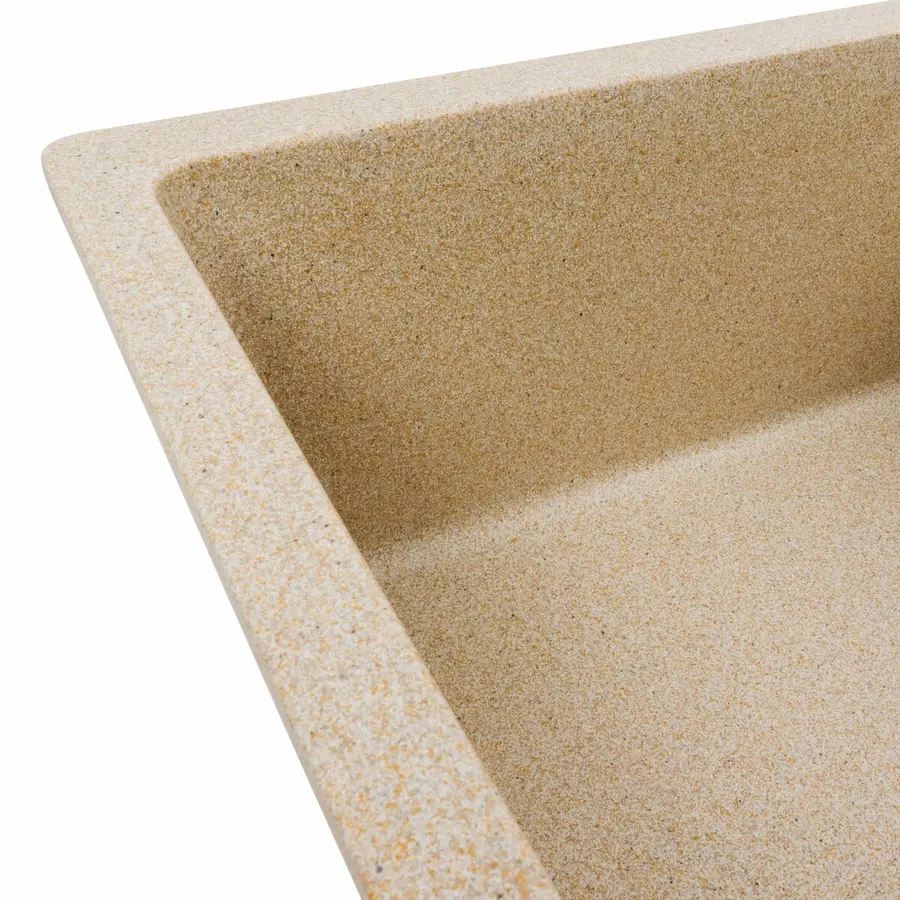 Гранітна мийка для кухні Platinum 7850 ROMA матова (бежевий)