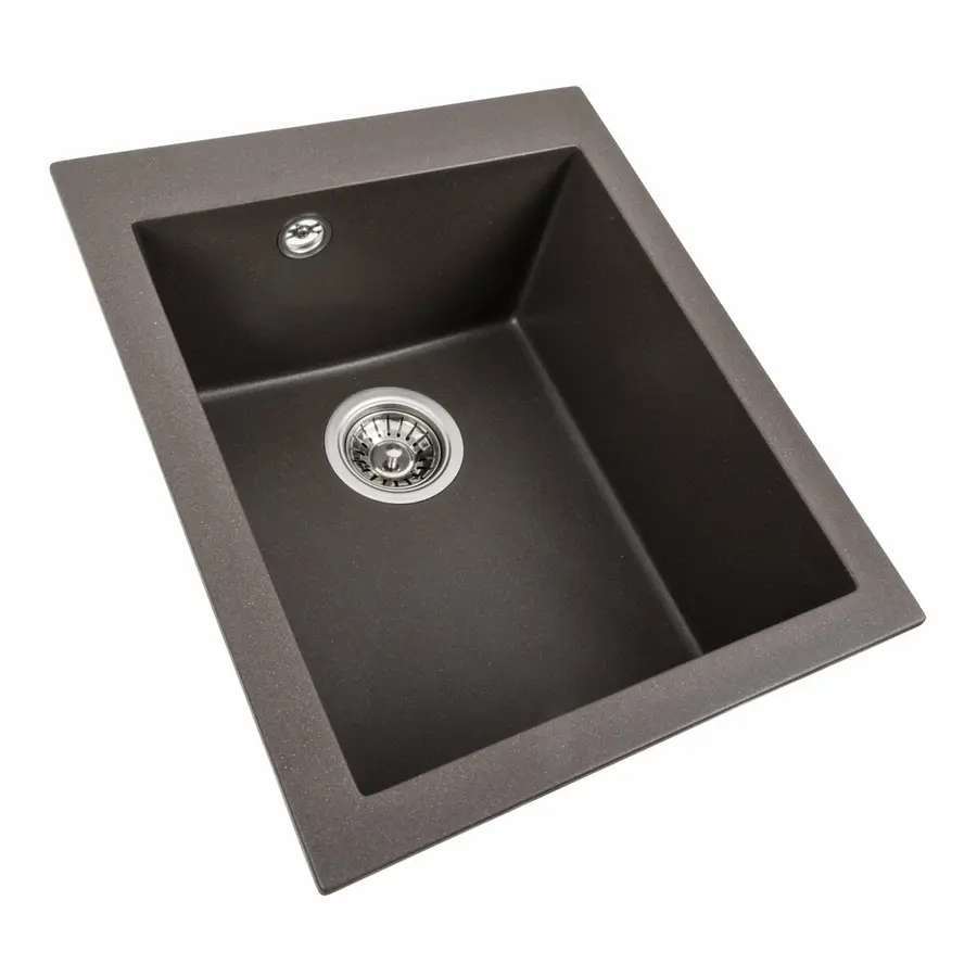 Гранітна мийка для кухні Platinum 4150 SOKIL матова Темна скеля
