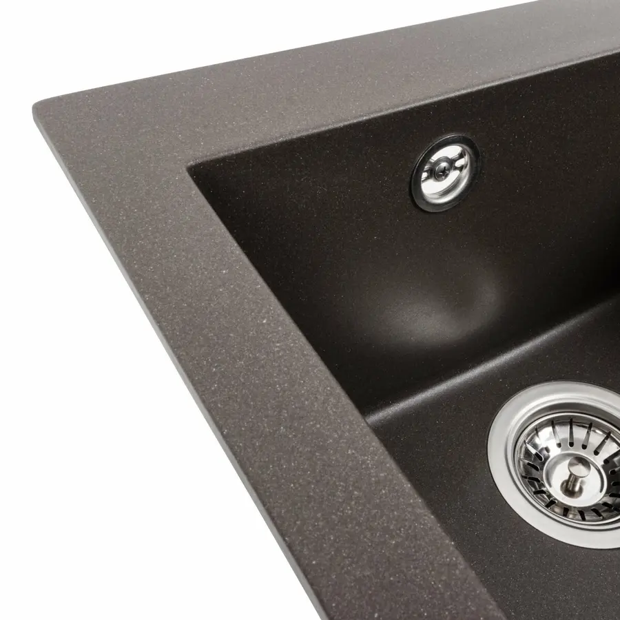 Гранітна мийка для кухні Platinum 4150 SOKIL матова Темна скеля