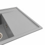 Гранитная мойка для кухни Platinum 7950 AZURIT матовый Серый металлик