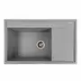 Гранітна мийка для кухні Platinum 7950 AZURIT матовий Сірий металік