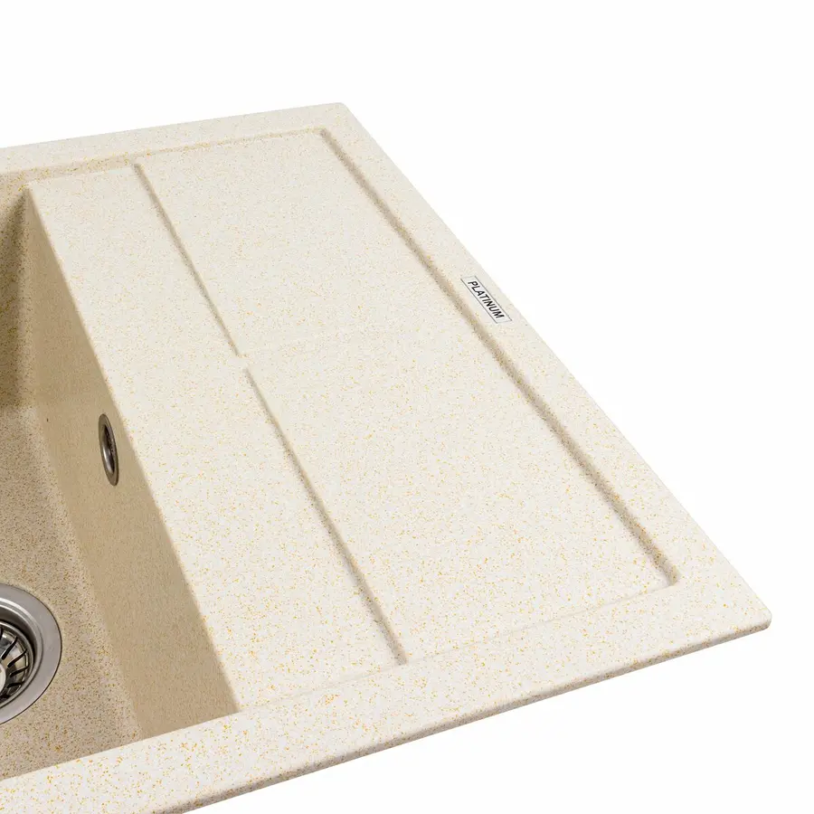 Гранітна мийка для кухні Platinum 6550 LOTOS матовий Пісок