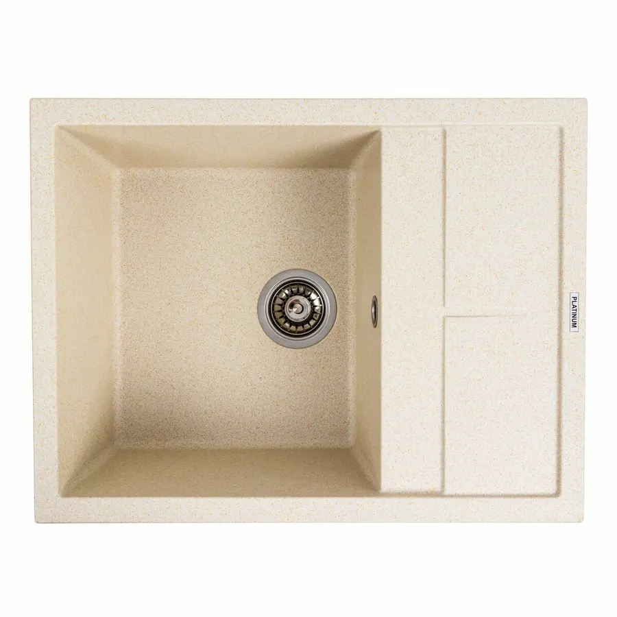 Гранітна мийка для кухні Platinum 6550 LOTOS матовий Пісок