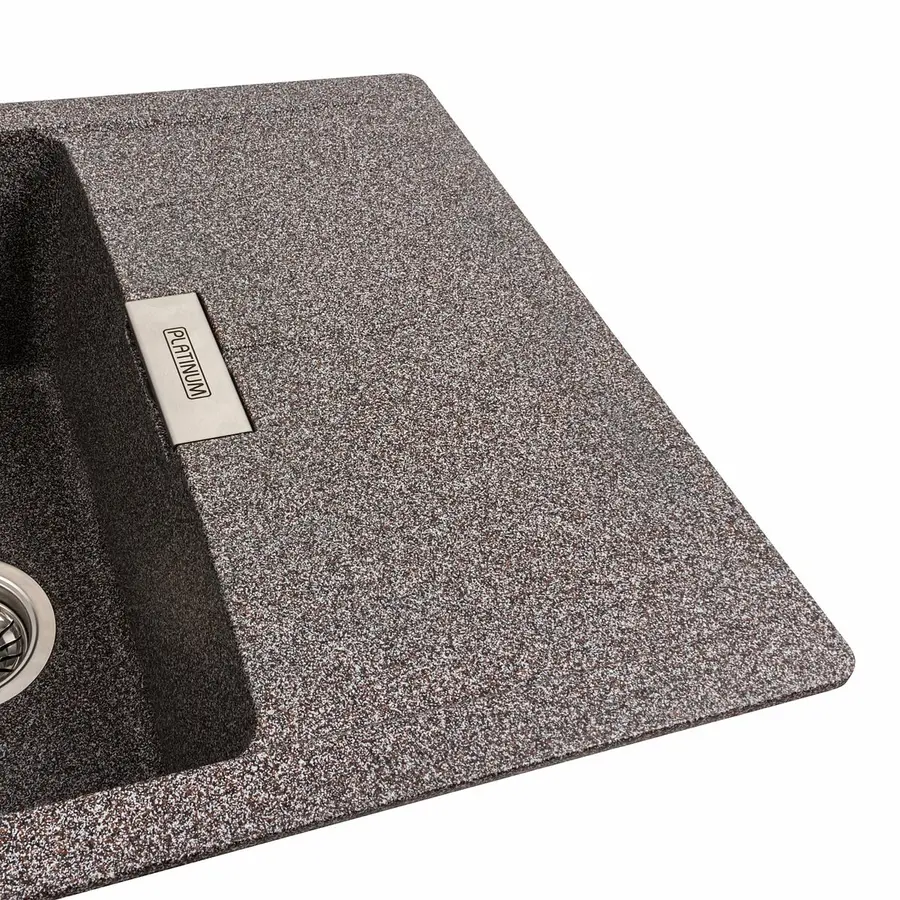 Гранітна мийка для кухні Platinum 6250 ZIRKONE матовий Мікс