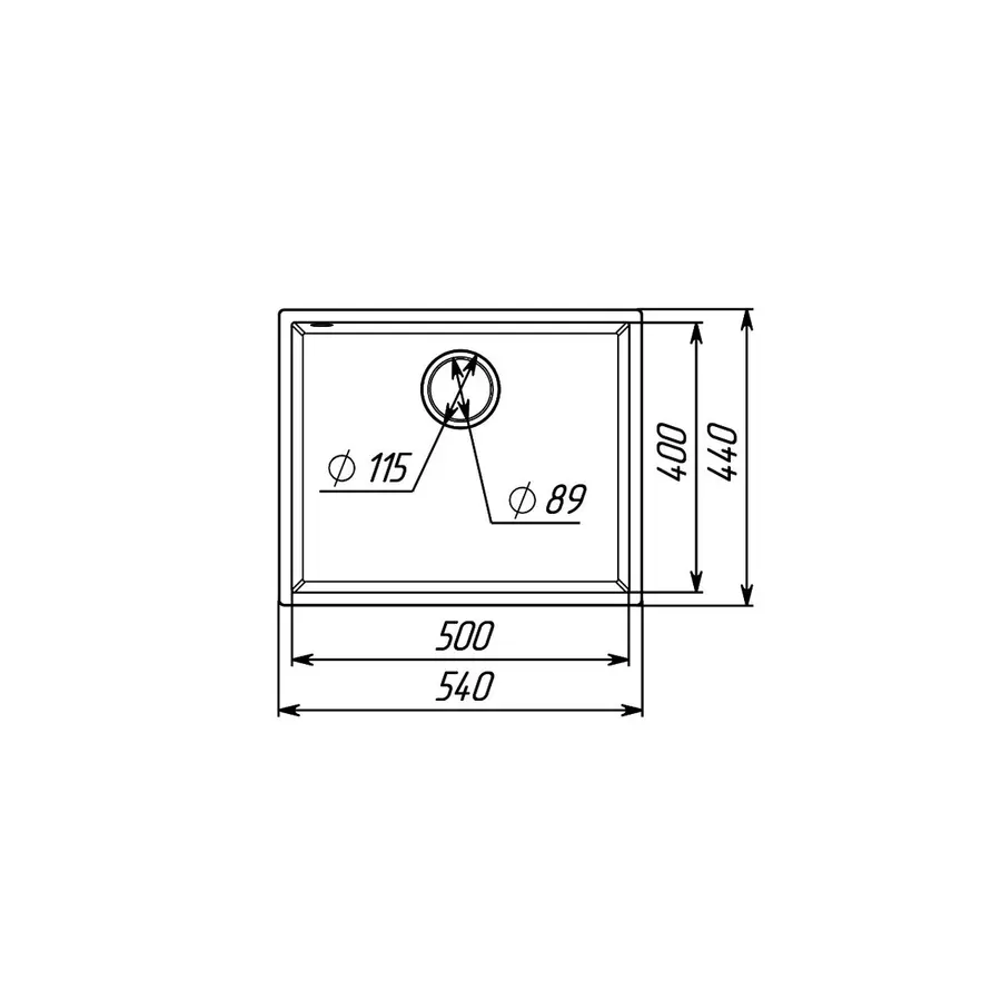 Гранитная мойка для кухни Platinum 5444 OASIS матовая Дюна