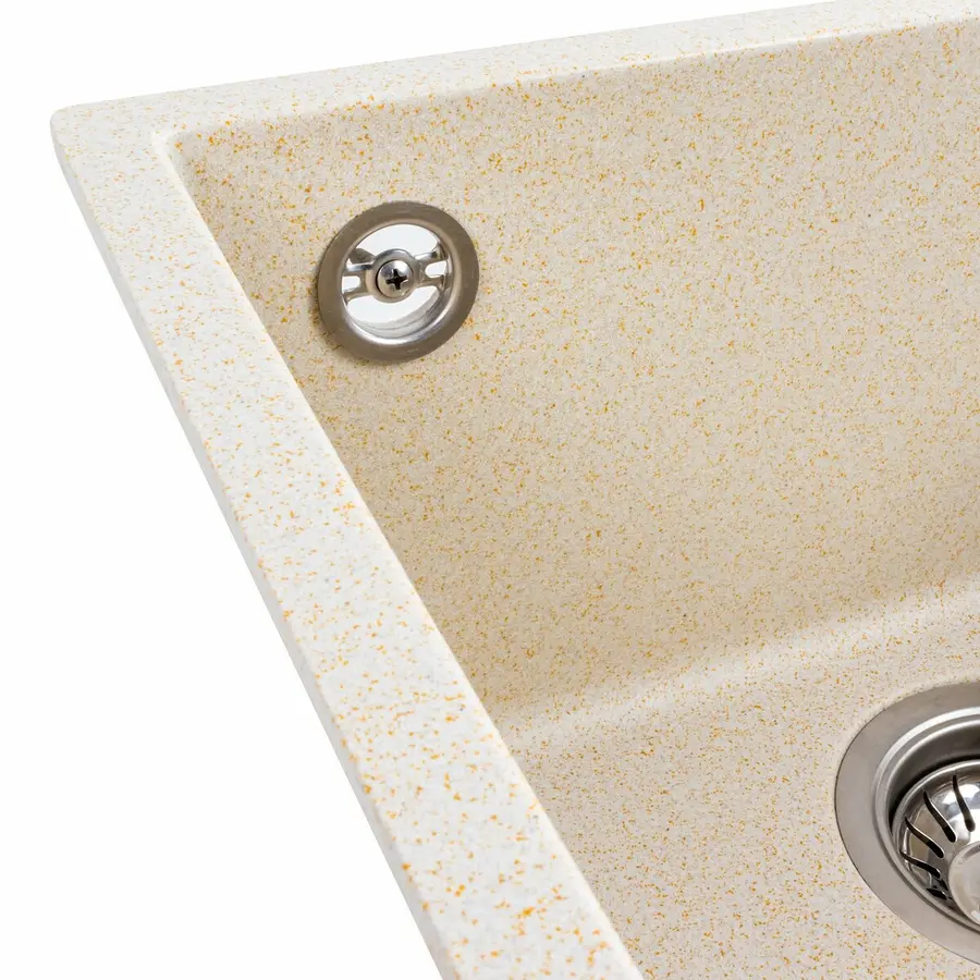 Гранітна мийка для кухні Platinum 4040 RUBA матовий пісок