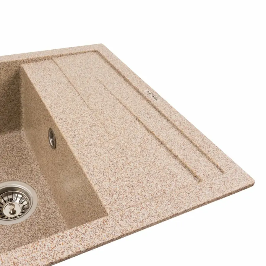 Кухонная мойка гранитная матовая 7050 CASCADA Platinum Карамель