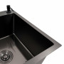 Кухонная мойка CM 78*50 R черная PVD VALESO Handmade (круглый сифон 3,0/0,8)