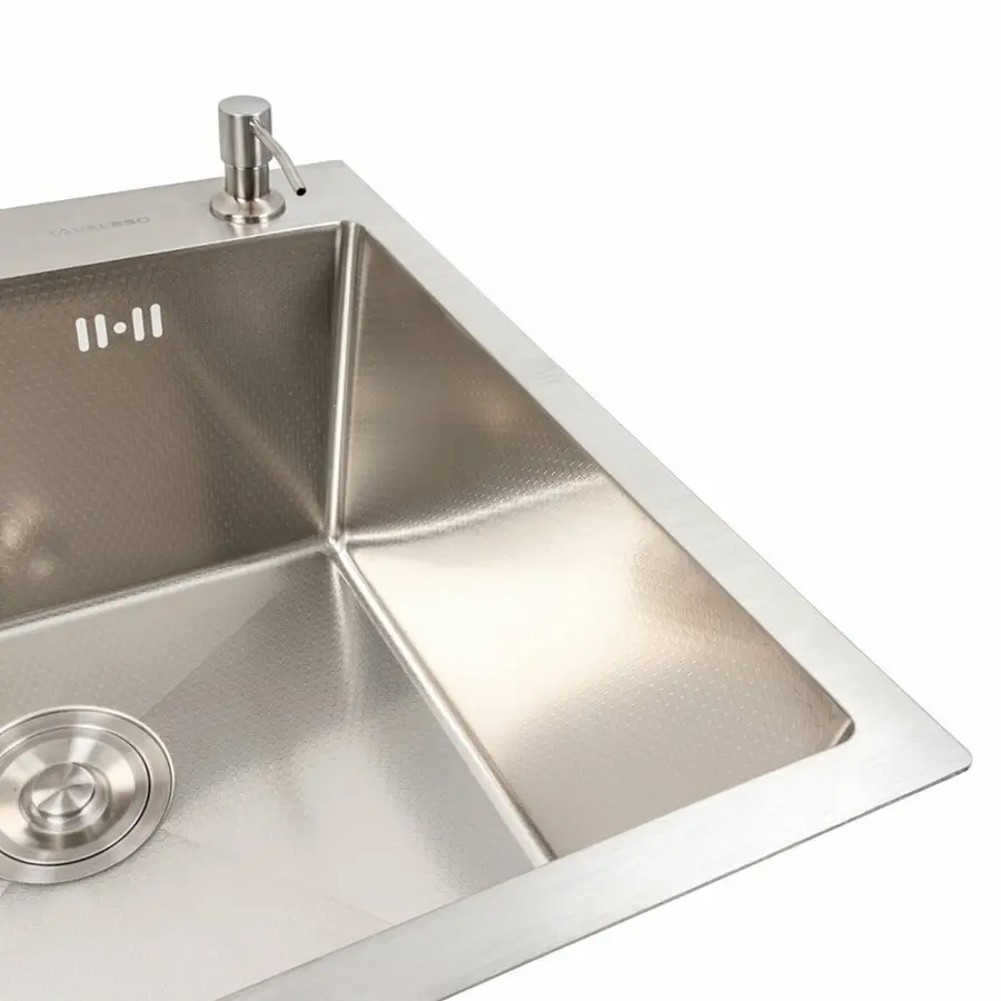 Кухонная мойка 50*50 нержавейка DECOR Valeso Handmade (сифон круглый, 3,0/0,8)