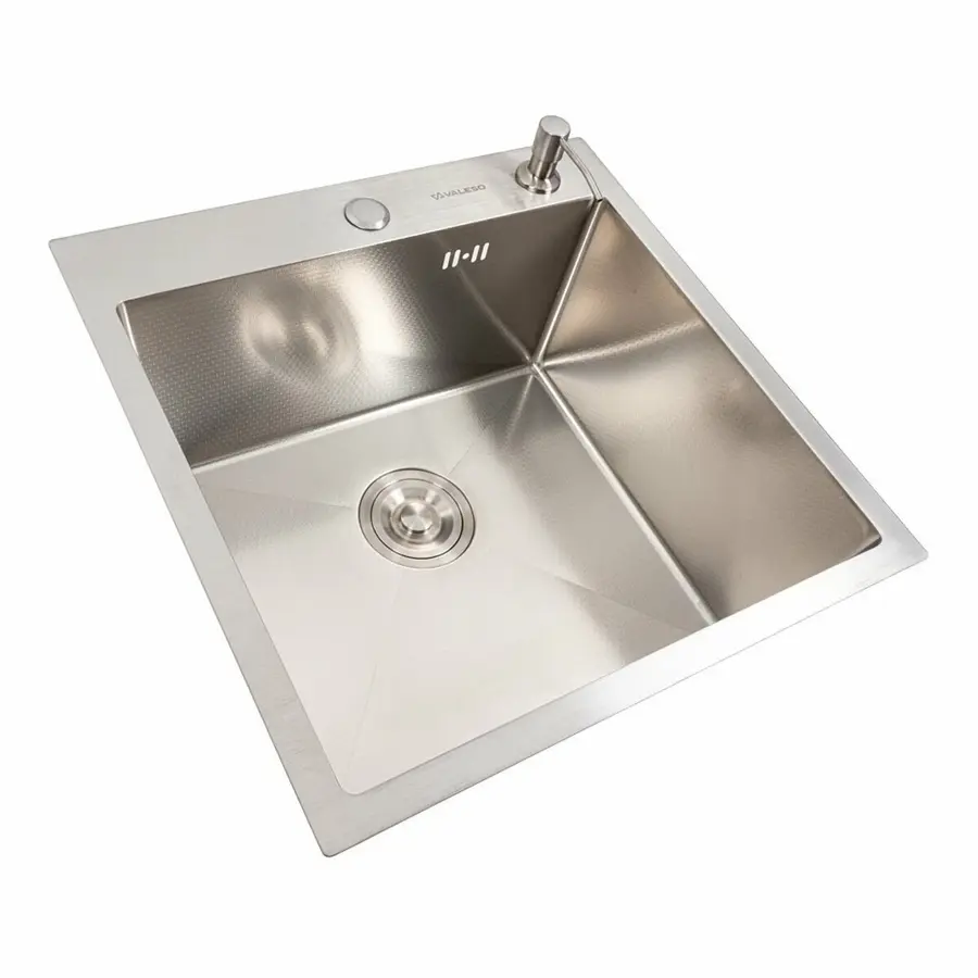 Кухонная мойка 50*50 нержавейка DECOR Valeso Handmade (сифон круглый, 3,0/0,8)