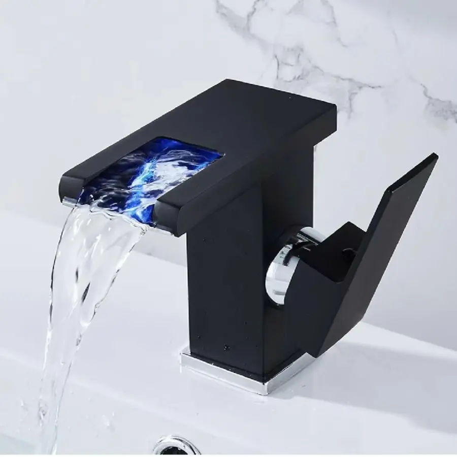 Змішувач для раковини світлодіодний VALESO NSB013 чорний