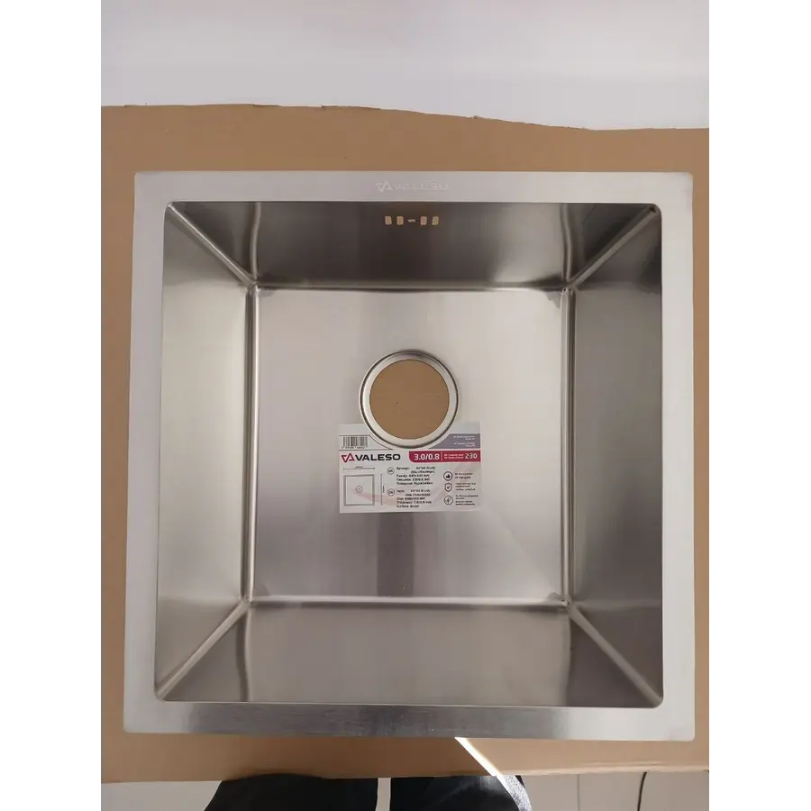 Кухонная мойка нержавейка 44*44 VALESO Handmade монтаж под столешницу (3.0/0.8)
