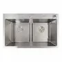 Кухонна мийка нержавійка 78*48 VALESO Handmade на дві чаші (3.0/0.8)