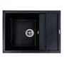 Гранітна мийка для кухні VALESO LOTOS 6550 матова Чорний металік