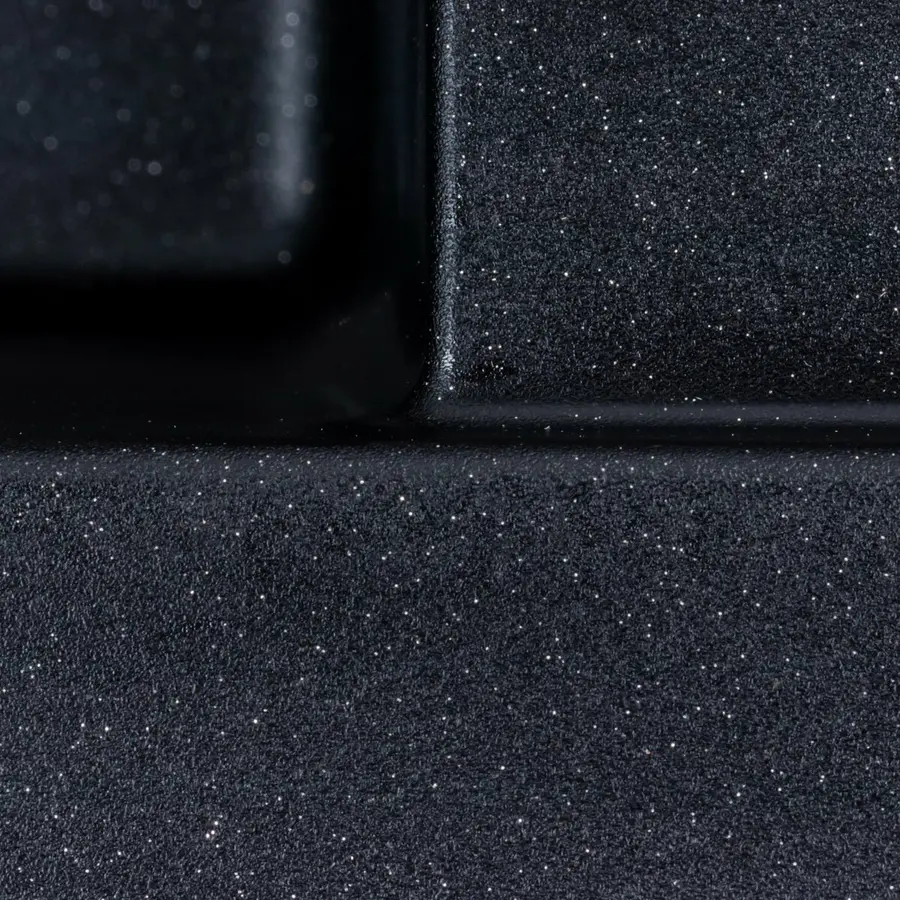 Гранітна мийка для кухні VALESO LOTOS 6550 матова Чорний металік