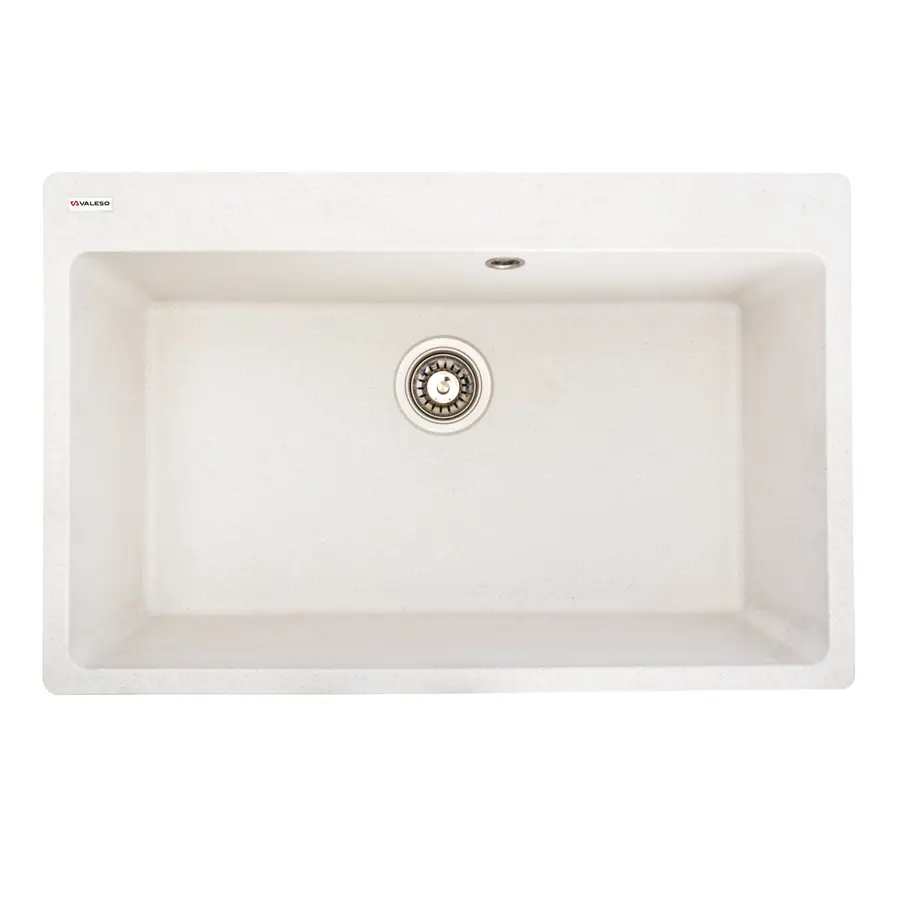 Гранітна мийка для кухні VALESO BOGEMA 7850 матова Біла в крапку