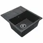 Гранітна мийка для кухні VALESO ARIA 5851 матова Графіт