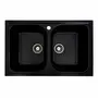 Гранітна мийка для кухні VALESO EQUATORIA 7950 матова Чорний металік
