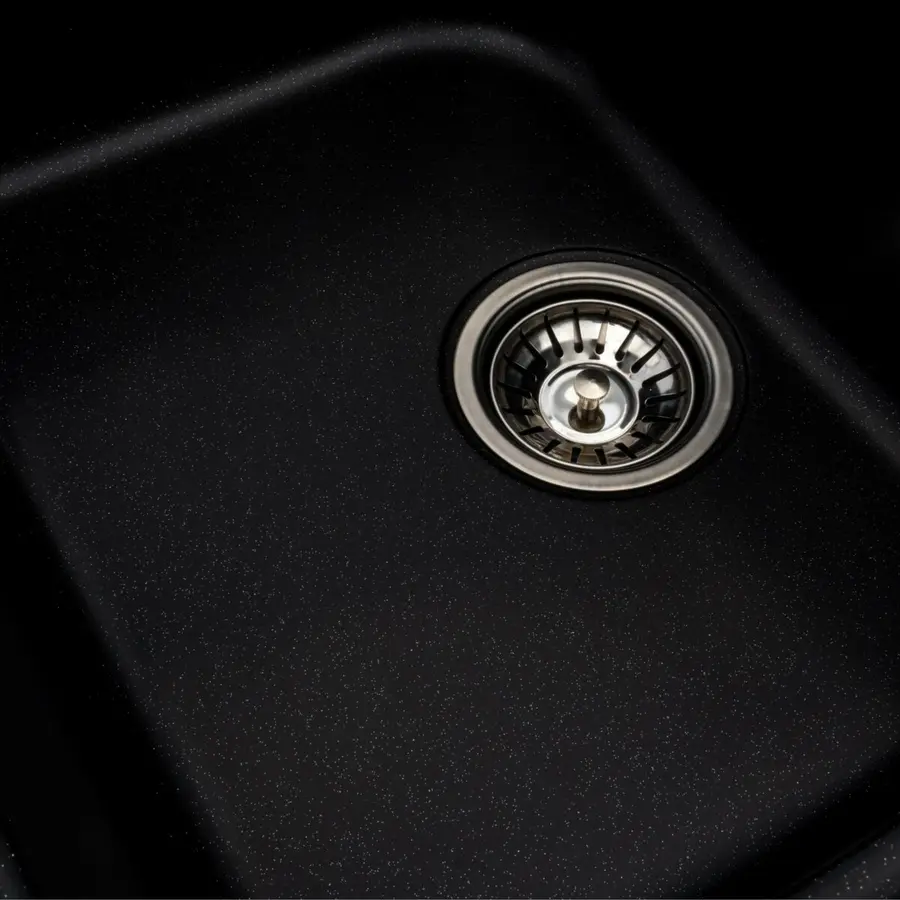 Гранітна мийка для кухні VALESO EQUATORIA 7950 матова Чорний металік