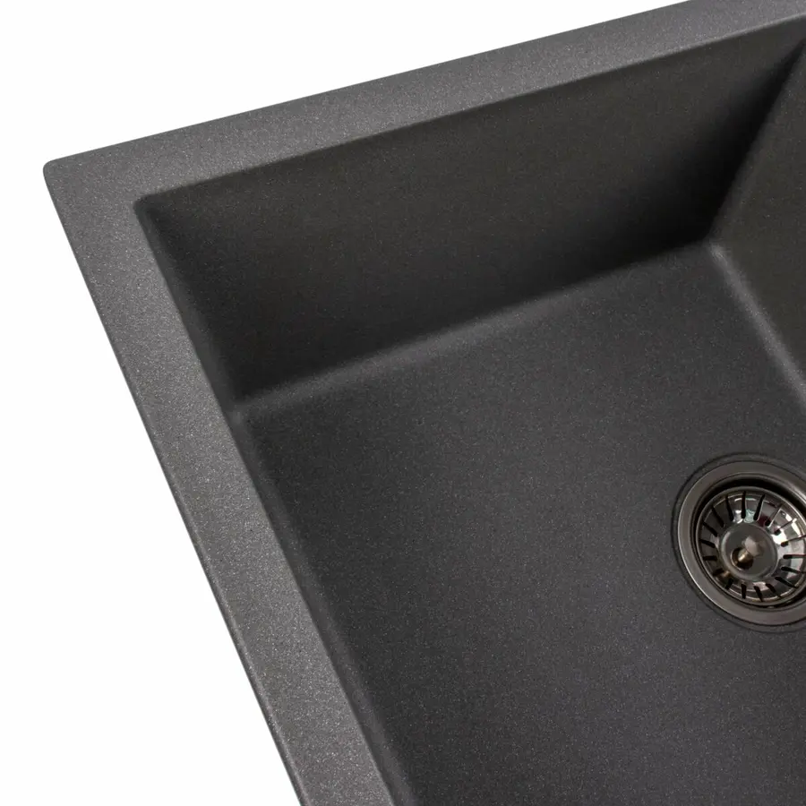 Гранітна мийка для кухні VALESO SELENA 7950 матова Сірий мусон