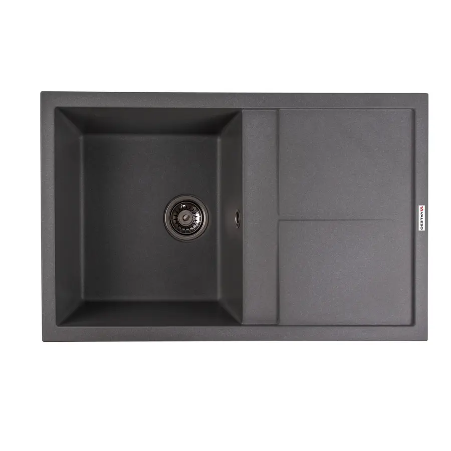 Гранітна мийка для кухні VALESO SELENA 7950 матова Сірий мусон