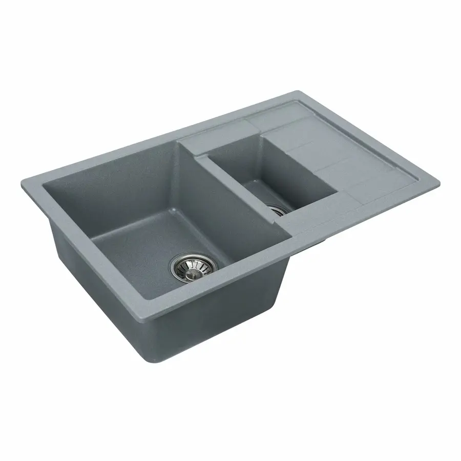 Гранітна мийка для кухні VALESO TOSKANA 7850W матова Сірий мусон