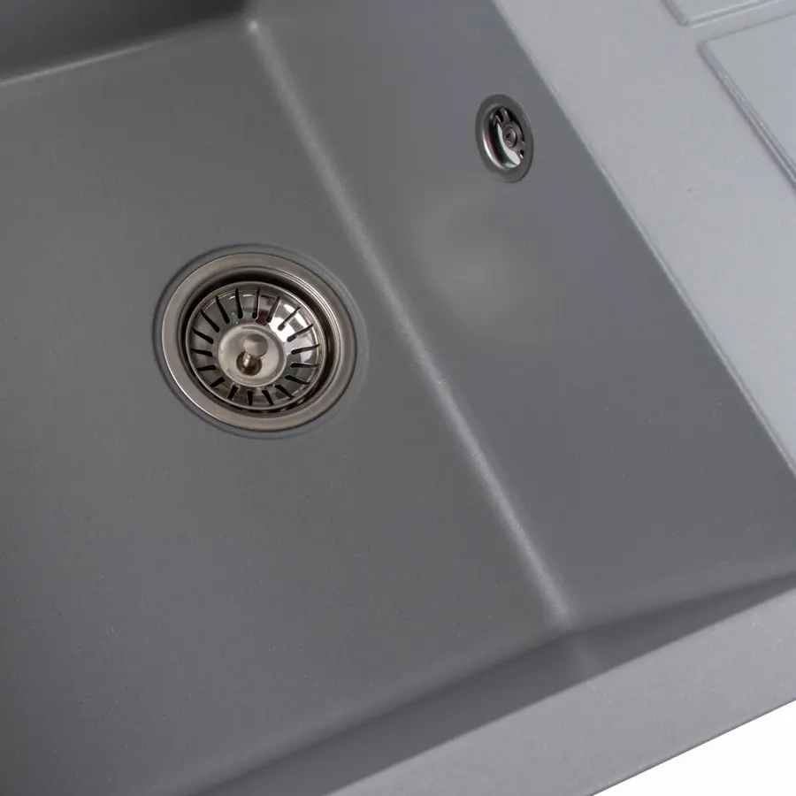 Гранітна мийка для кухні VALESO SELENA 7950 матова Сірий металік