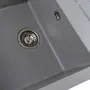 Гранітна мийка для кухні VALESO SELENA 7950 матова Сірий металік