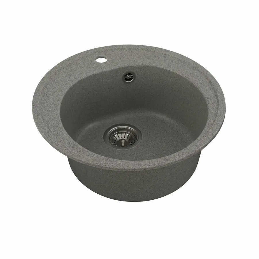 Гранитная мойка для кухни VALESO LUNA 510 матовая Серая