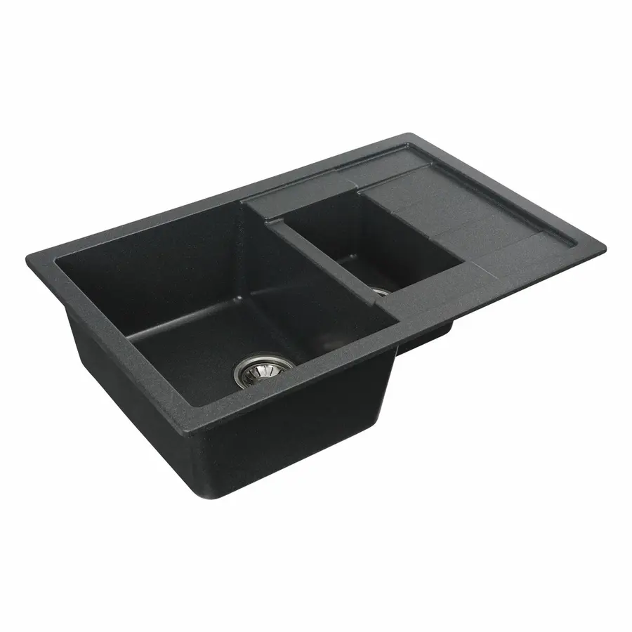 Гранитная мойка для кухни VALESO TOSKANA 7850W матовая Антрацит