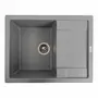 Гранітна мийка для кухні VALESO INTENSO 6550 матова Сірий металік