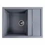 Гранітна мийка для кухні VALESO LOTOS 6550 матова Сірий металік