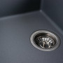 Гранитная мойка для кухни VALESO 6550 LOTOS матовый Серый металлик