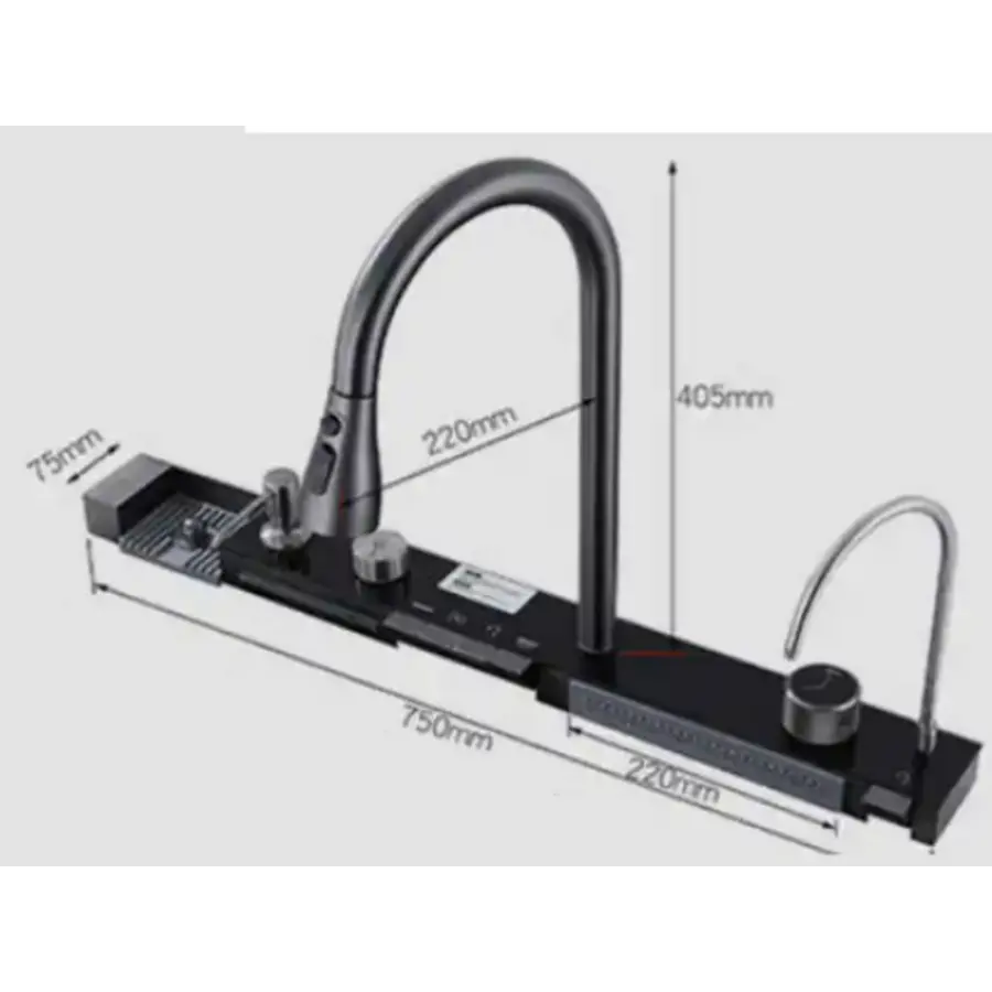 Смеситель "Русалка" под мойку Handmade 75*45M /75*45E Platinum