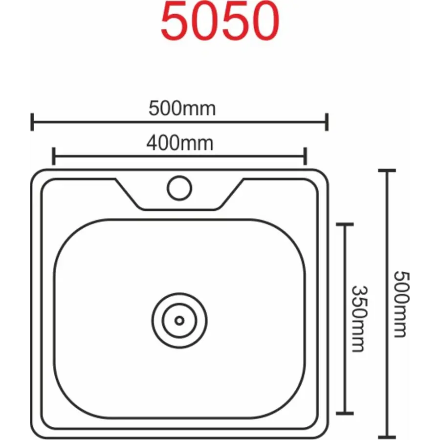 Кухонна мийка з нержавіючої сталі Valeso 5050 САТИН (0,7/160 мм)