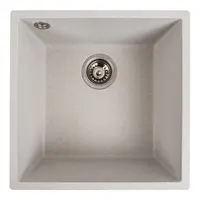 Гранітна мийка для кухні VALESO RUBA 4040 матова Біла в крапку