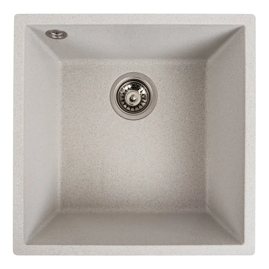 Гранітна мийка для кухні VALESO RUBA 4040 матова Біла в крапку