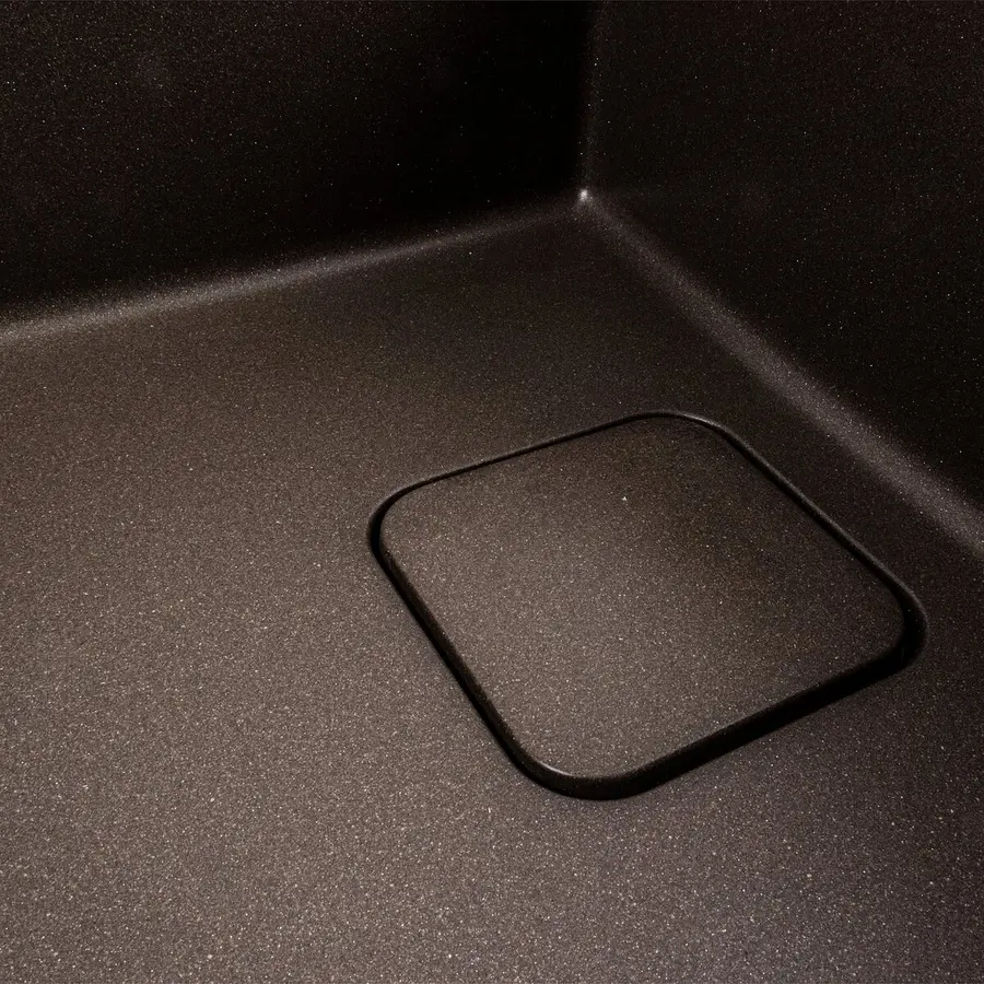 Гранитная мойка для кухни VALESO CUBE 7850 матовая Темная Скала