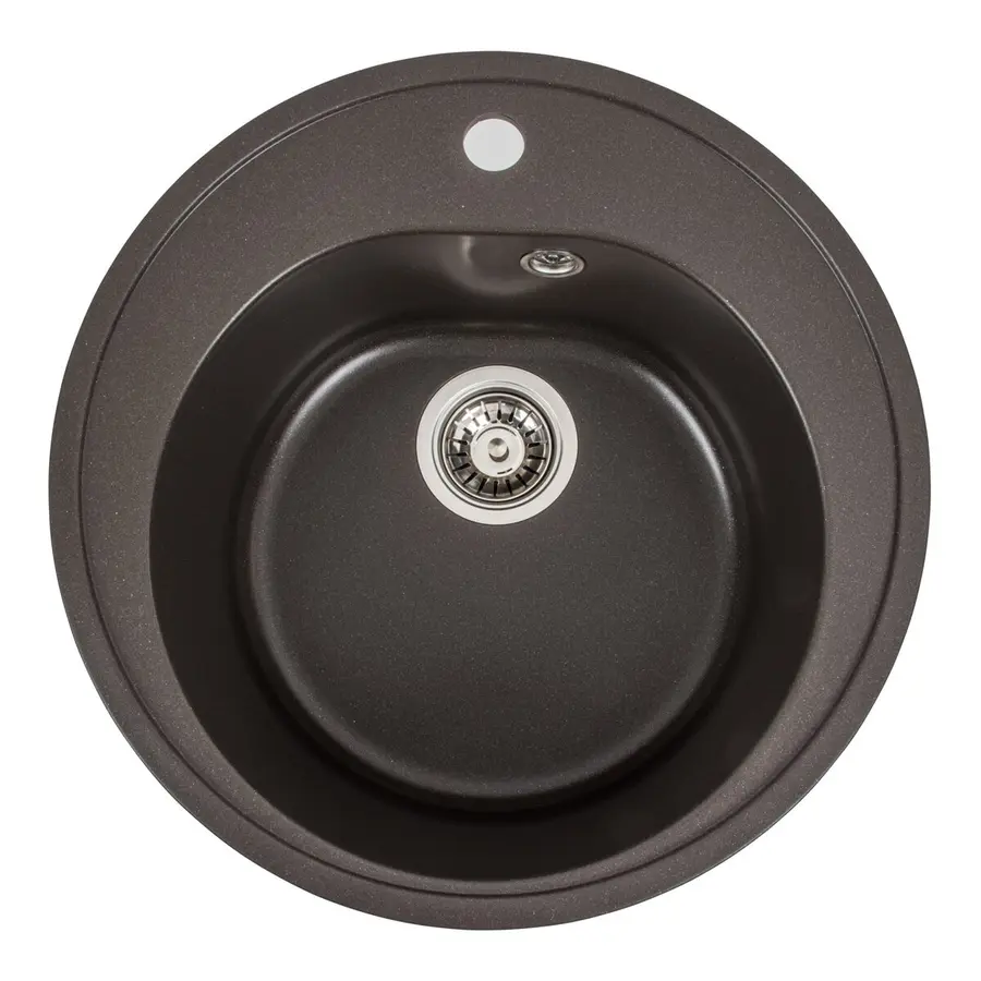 Гранитная мойка для кухни VALESO LUNA 510 матовая Темная Скала