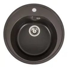 Гранитная мойка для кухни VALESO LUNA 510 матовая Темная Скала